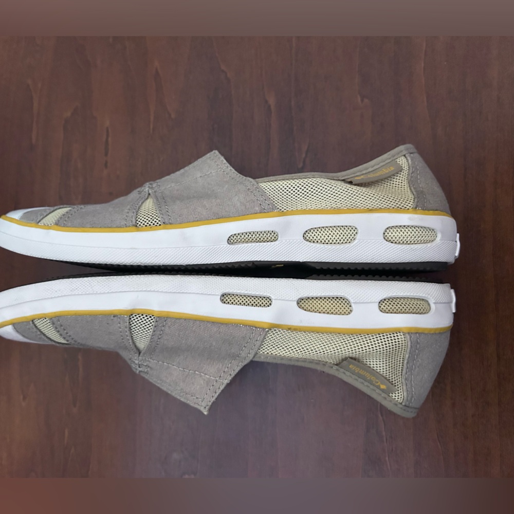 Columbia womens taupe and yellow vented skimmer slip on flat size 8 - Picture 6 of 13
